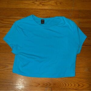 SHEIN Sky Blue Crop Top
